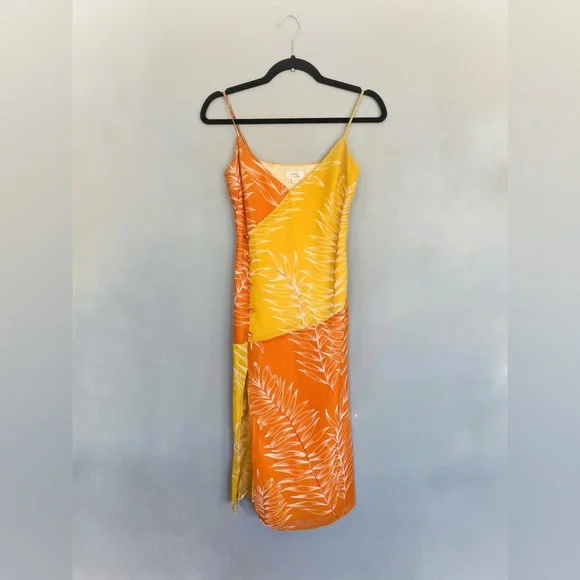 Camila Coelho Vivienne Midi Dress in Yellow & Orange - Picture 2 of 11